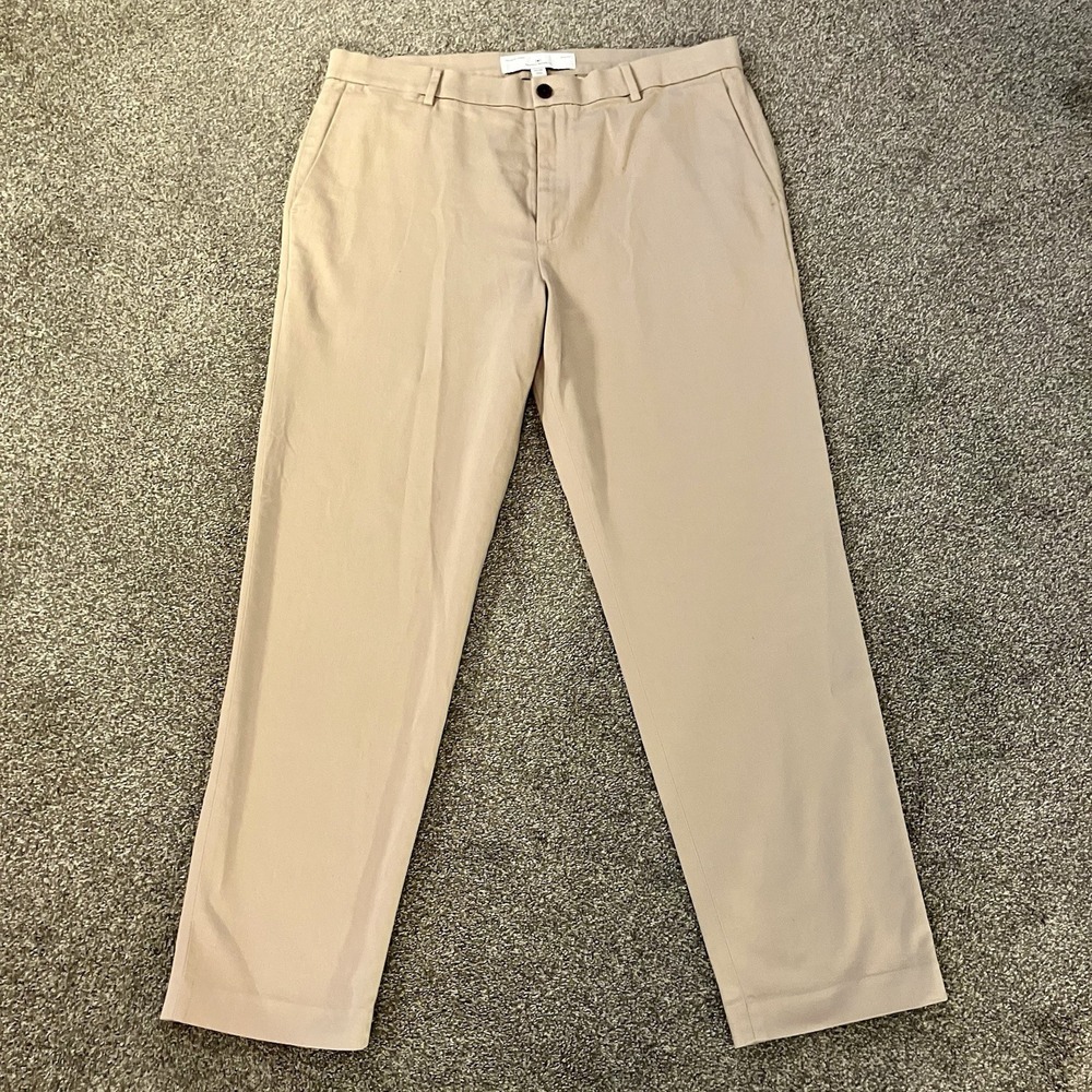 Banana‎ Republic Slim Fit Chinos Khaki Traveler Pants Men's 36x30 Stretch